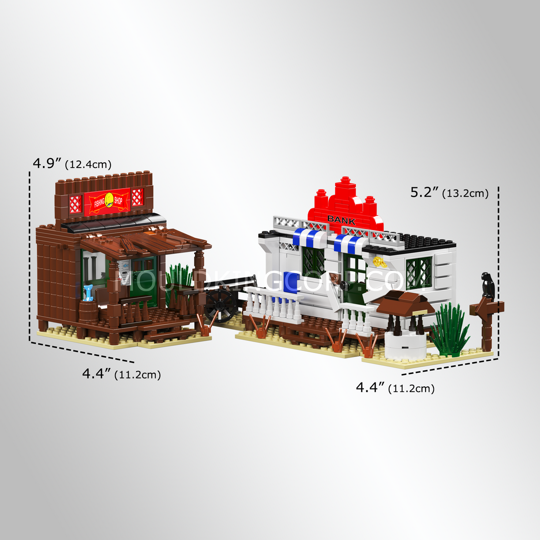 Mould King 24062 Wild West Bank Heist Scene Building Set | 693 Pcs