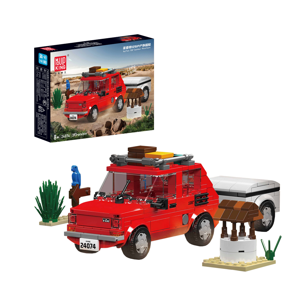 Mould King 24074 Fiat 126P Outdoor Adventure Building Set | 393 Pcs