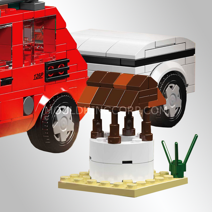 Mould King 24074 Fiat 126P Outdoor Adventure Building Set | 393 Pcs