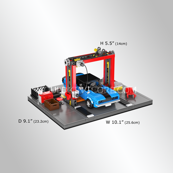 Mould King 24086 Garage Workshop & Challenger Muscle Car Building Set | 858 Pcs