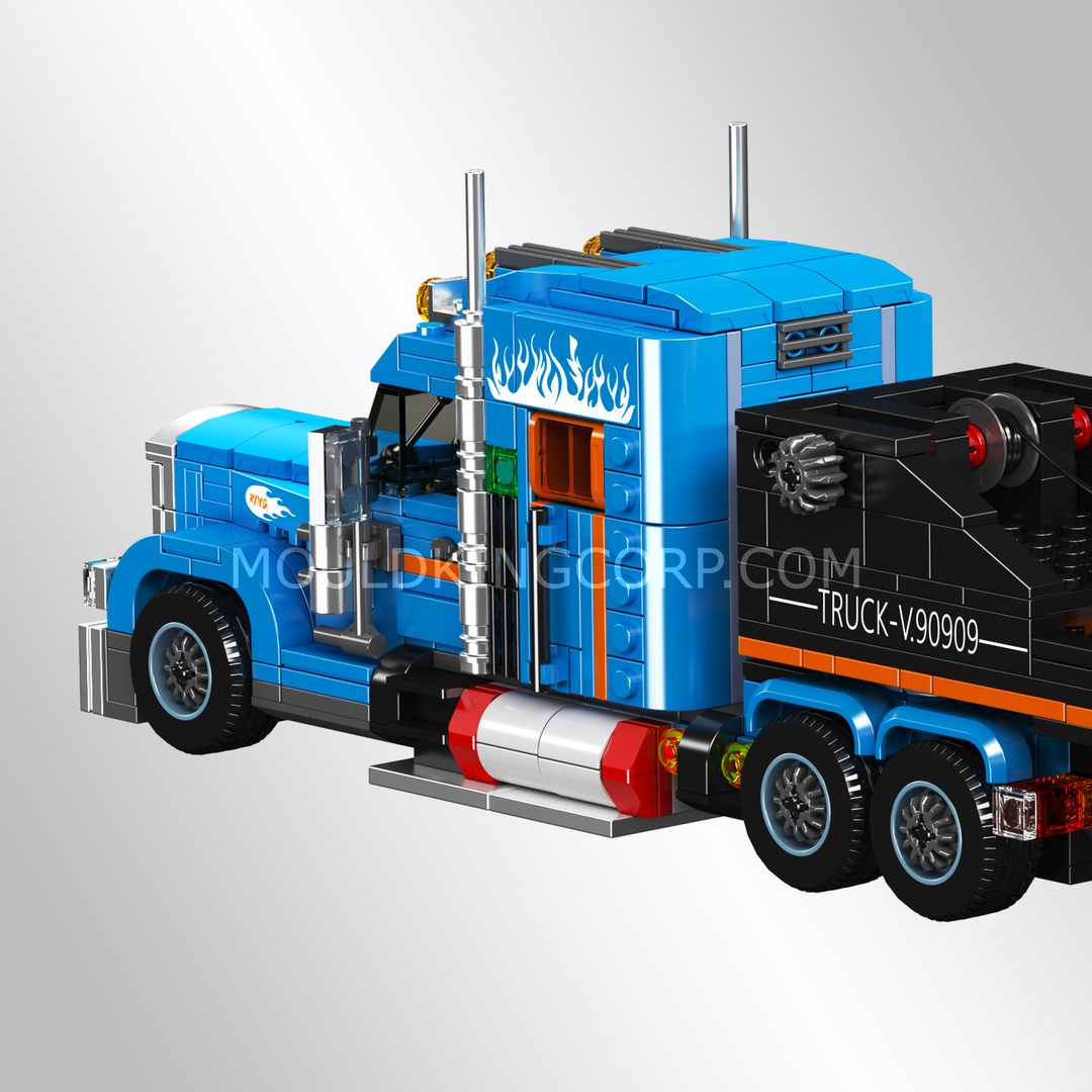 Mould King 24090 Aircraft Transport Truck with Flatbed Trailer Building Set | 1,468 Pcs