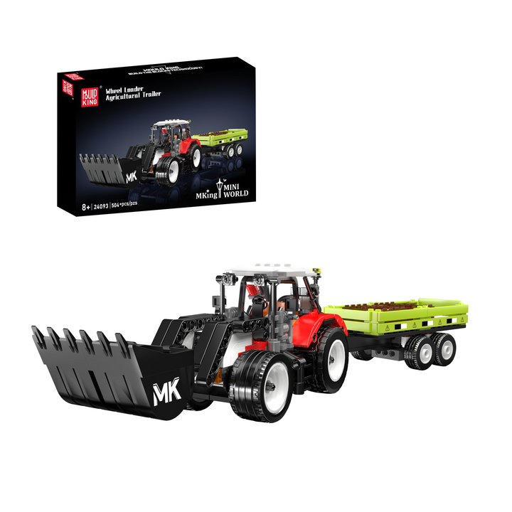 Mould King 24093 Wheel Loader & Agricultural Trailer Building Set | 504 Pcs