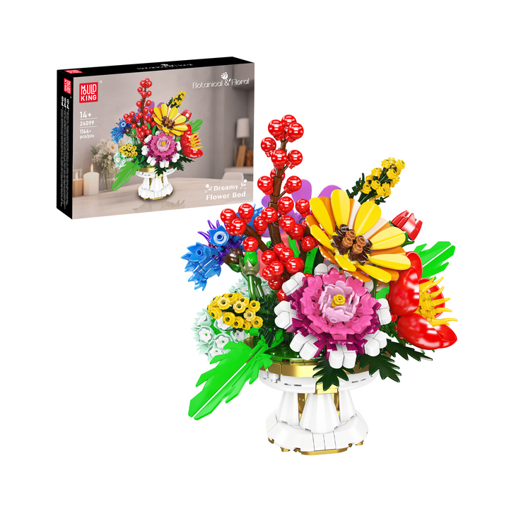 Mould King 24099 Dreamy Flower Bed Mixed Bouquet Building Set | 1,164 Pcs
