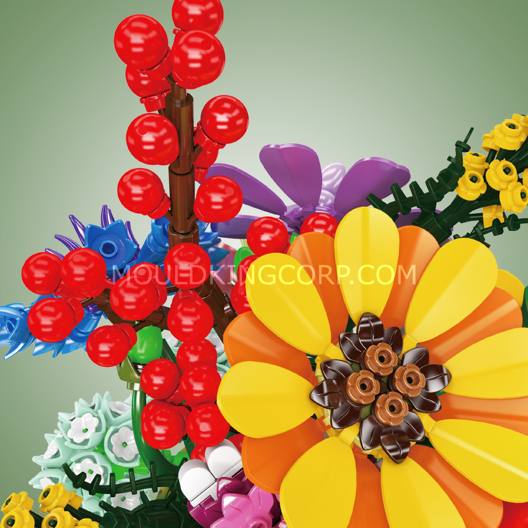 Mould King 24099 Dreamy Flower Bed Mixed Bouquet Building Set | 1,164 Pcs