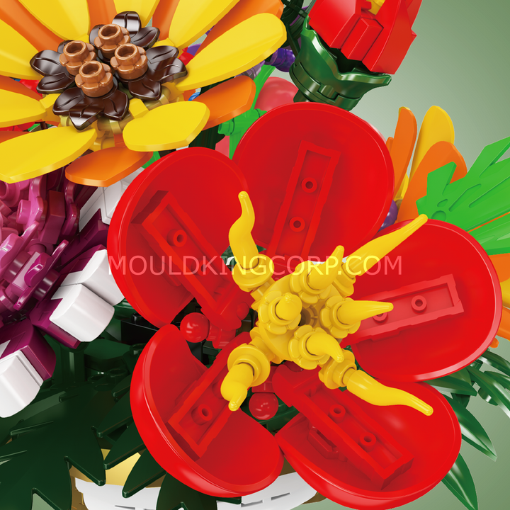 Mould King 24099 Dreamy Flower Bed Mixed Bouquet Building Set | 1,164 Pcs
