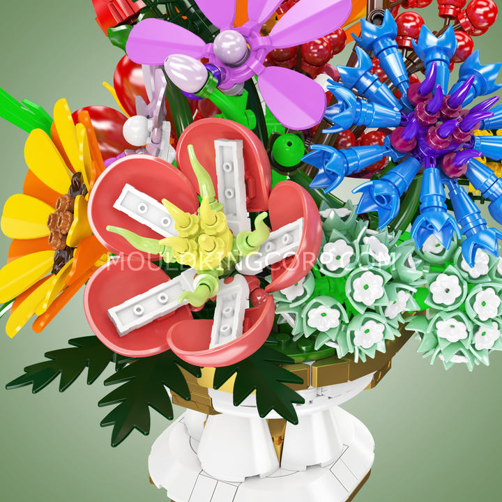 Mould King 24099 Dreamy Flower Bed Mixed Bouquet Building Set | 1,164 Pcs