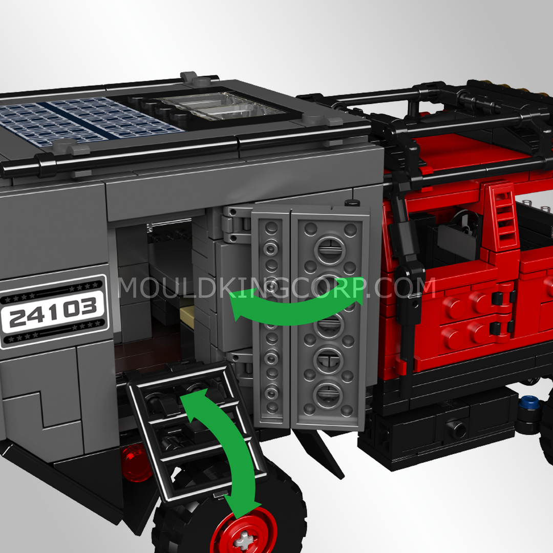 Mould King 24103 Off-Road Expedition Camper Van Building Set | 909 Pcs