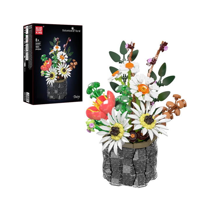Mould King 24107 Daisy Flower Pot Botanischer Bausatz | 1.157 Teile