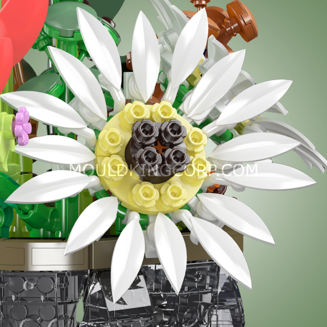 Mould King 24107 Daisy Flower Pot Botanischer Bausatz | 1.157 Teile
