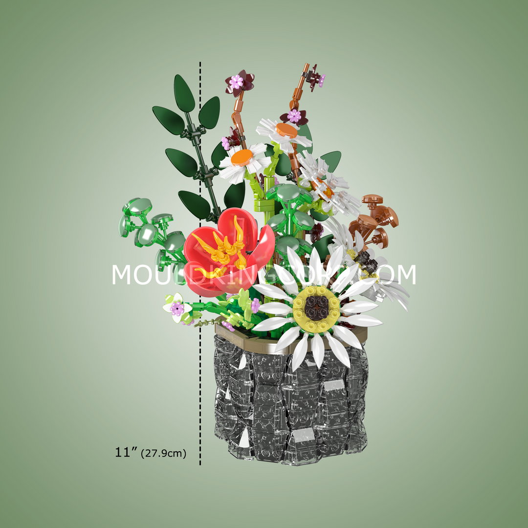 Mould King 24107 Daisy Flower Pot Botanischer Bausatz | 1.157 Teile