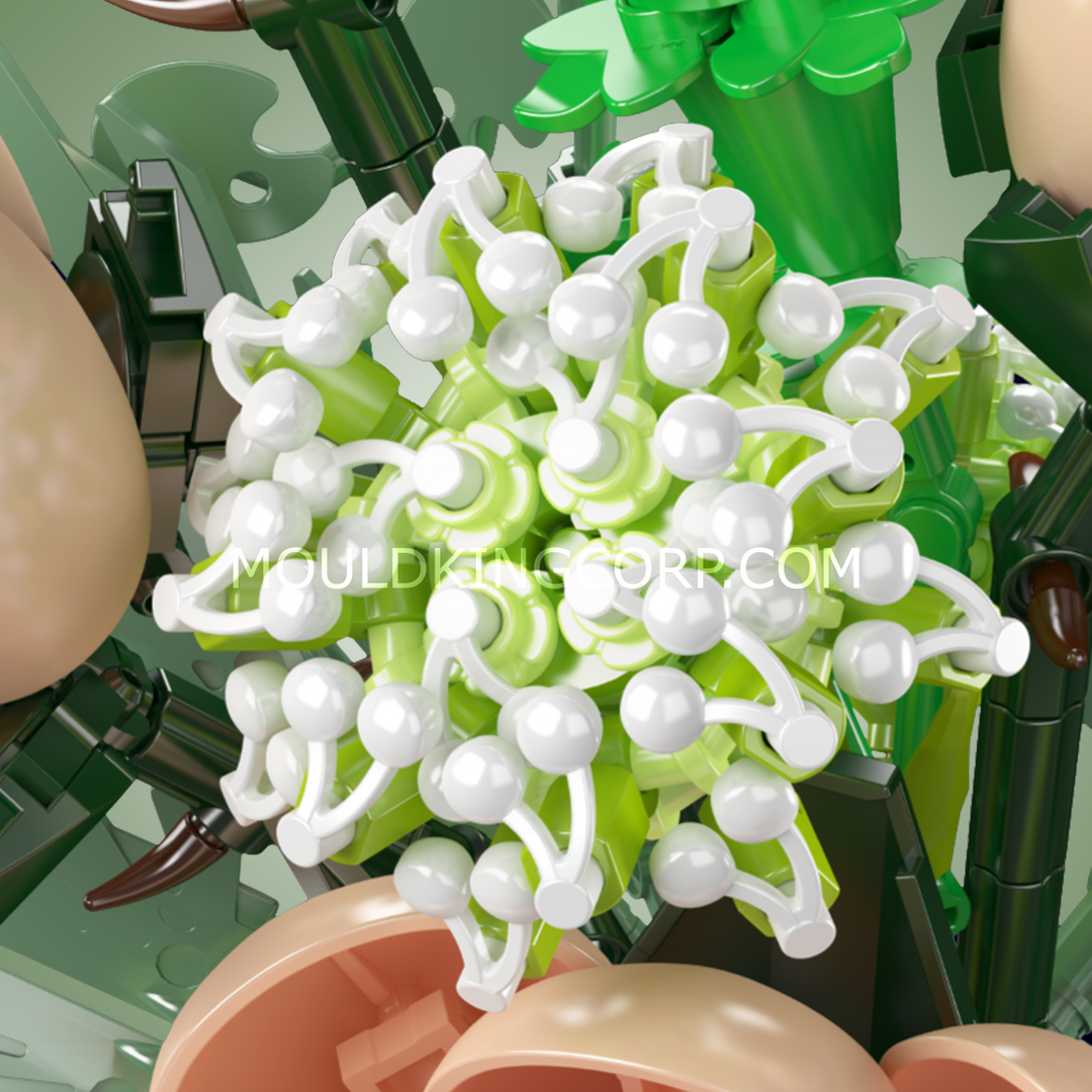 Mould King 24109 Weißer Rosenblumenstrauß Bausatz | 981 Teile