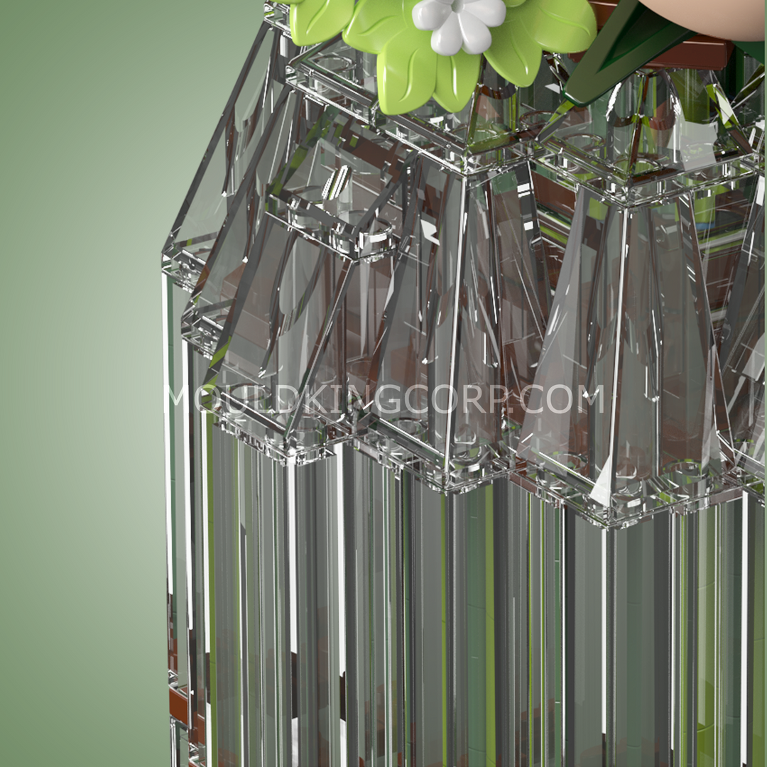 Mould King 24109 Weißer Rosenblumenstrauß Bausatz | 981 Teile