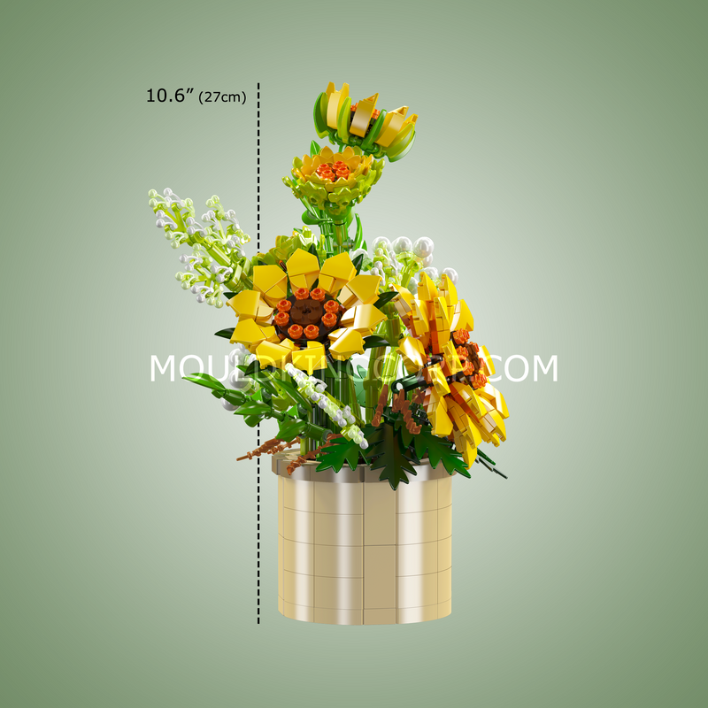 Mould King 24110 Sunflower Potted Building Set | 1,047 Pcs