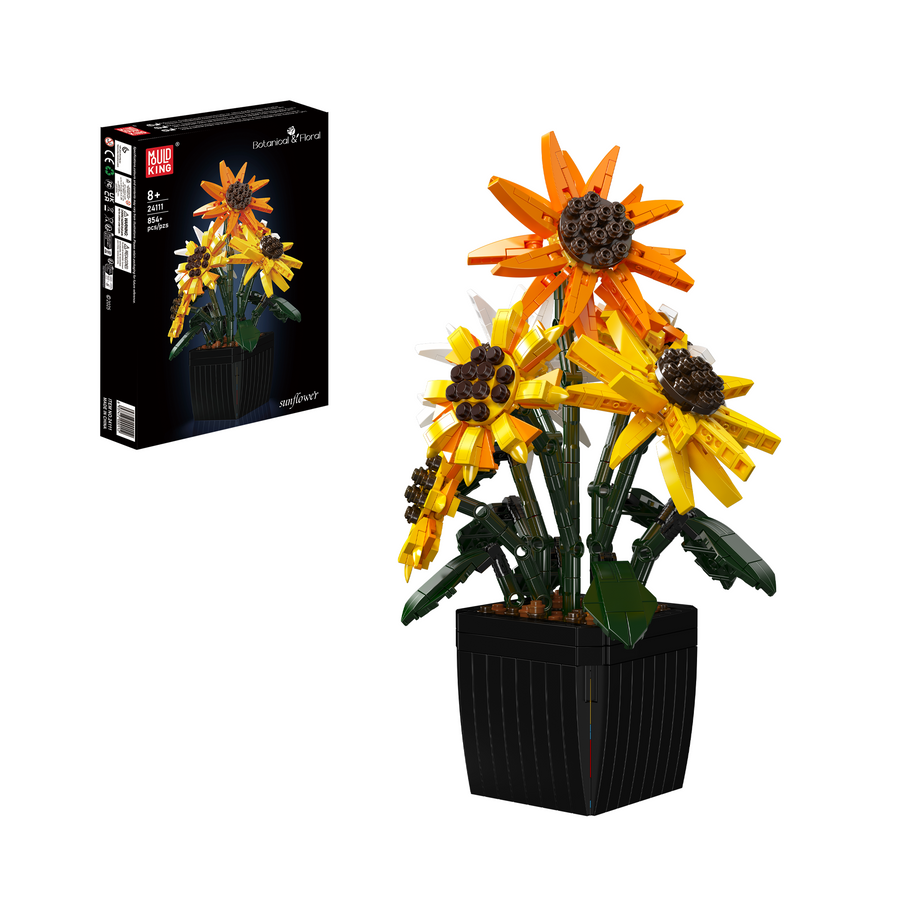 sunflower potted plant Mould King 24111 Sunflower Potted Building Set