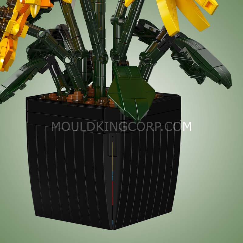 Mould King 24111 Ensemble de construction Tournesol en pot | 854 pièces
