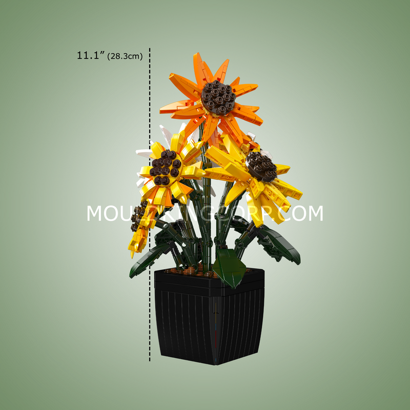 Mould King 24111 Ensemble de construction Tournesol en pot | 854 pièces