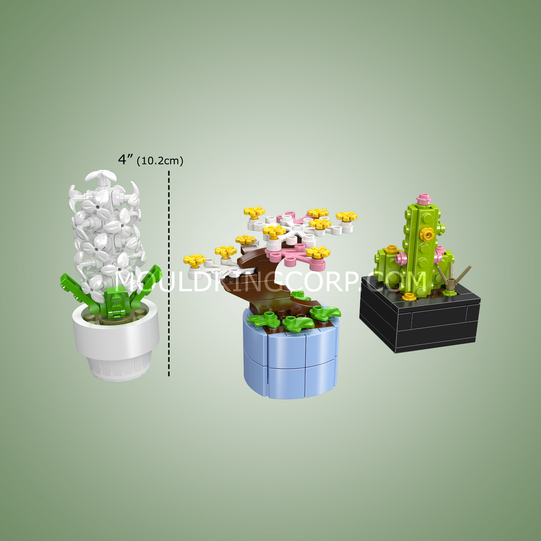 Mould King 24114 Mini Potted Flower Building Set | 227 Pcs