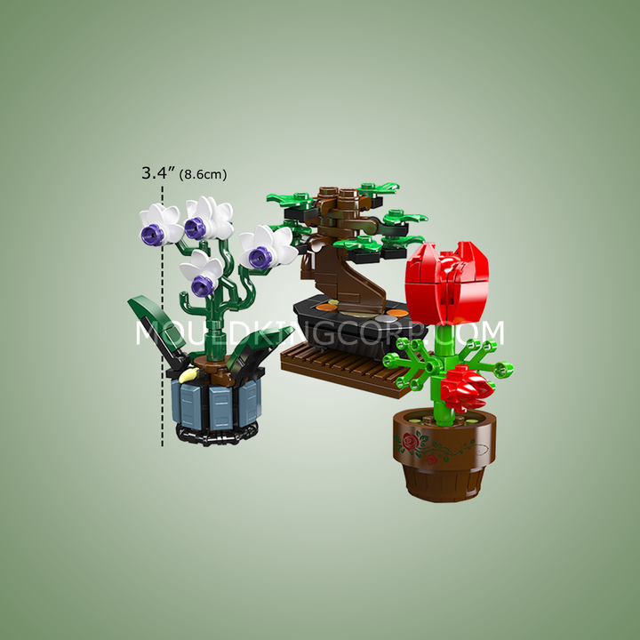 Mallenkoning 24115 Mini Potplanten Bouwset | 199 stuks