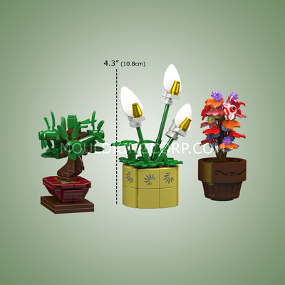 Mould King 24117 Mini Potted Plants Building Set | 240 Pcs