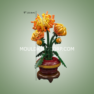 Mould King 24118 Chrysanthemum Potted Plant  Building Block Set | 417 Pcs