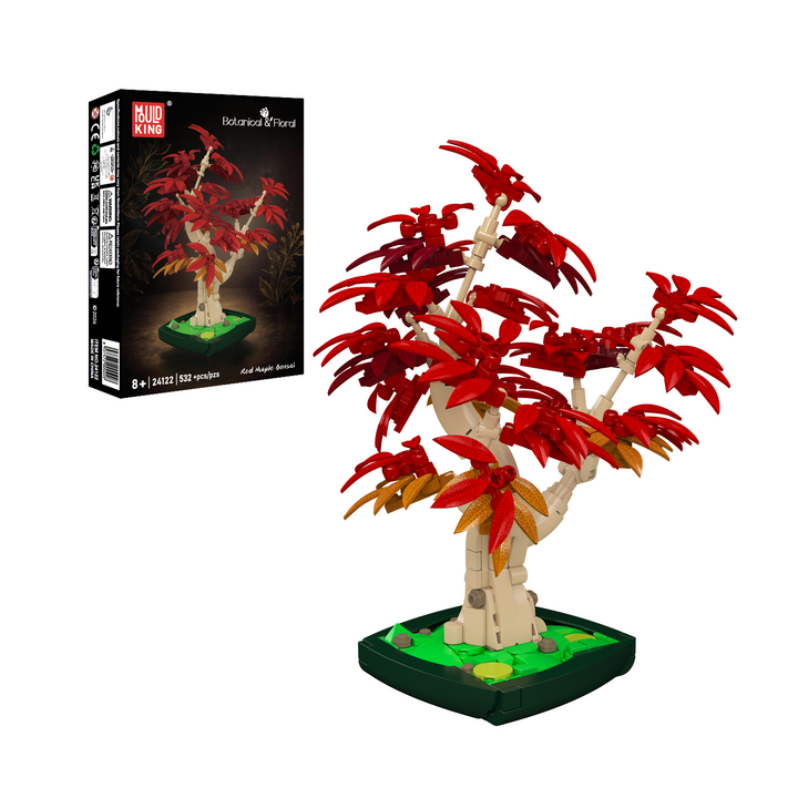 Mould King 24122 Red Maple Bonsai Tree Building Set | 532 Pcs