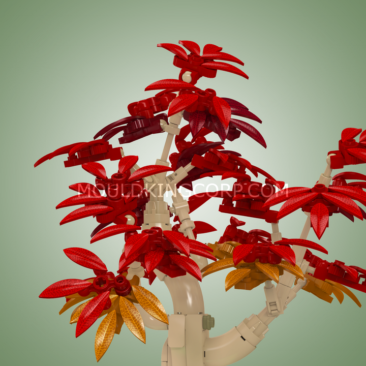 Mould King 24122 Red Maple Bonsai Tree Building Set | 532 Pcs