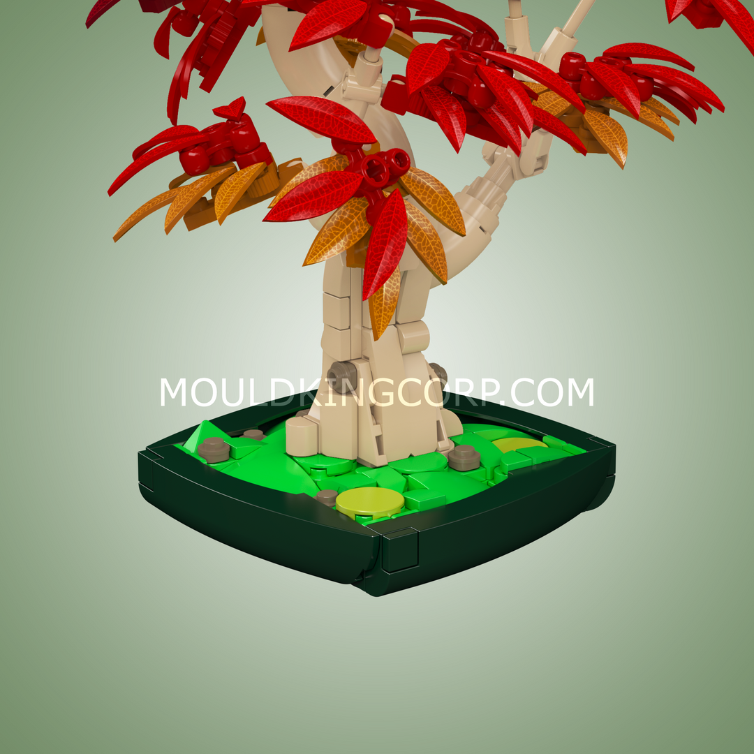 Mould King 24122 Red Maple Bonsai Tree Building Set | 532 Pcs