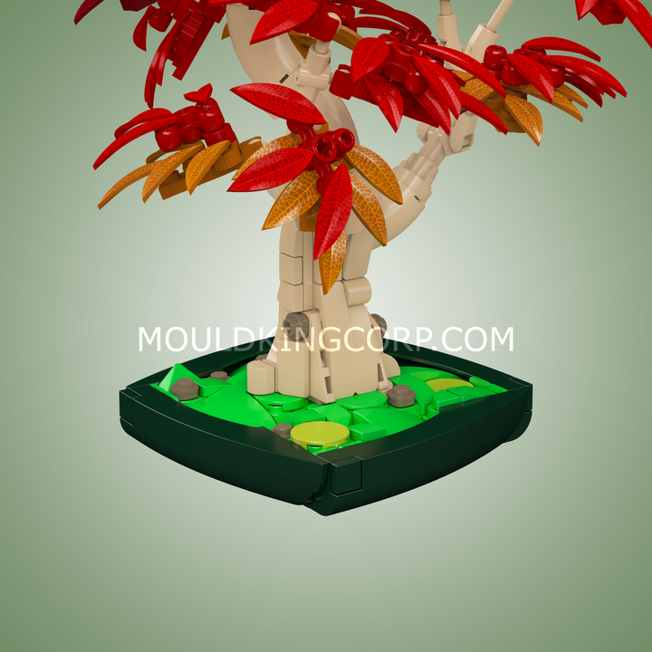 Mould King 24122 Red Maple Bonsai Tree Building Set | 532 Pcs