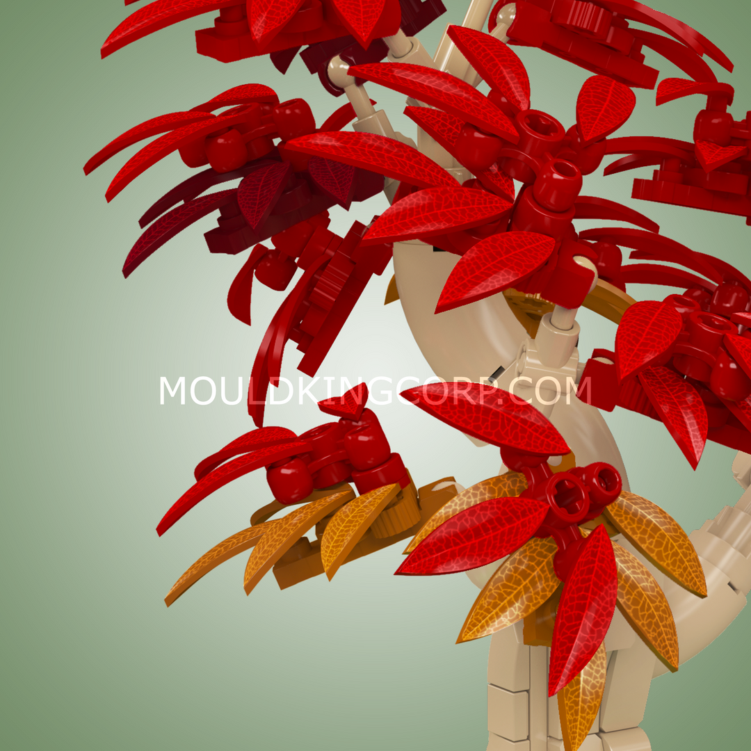 Mould King 24122 Red Maple Bonsai Tree Building Set | 532 Pcs