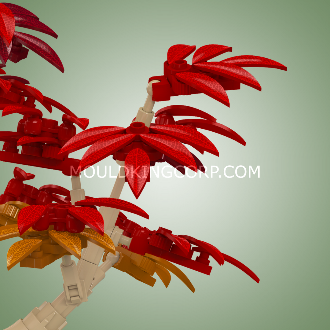 Mould King 24122 Red Maple Bonsai Tree Building Set | 532 Pcs