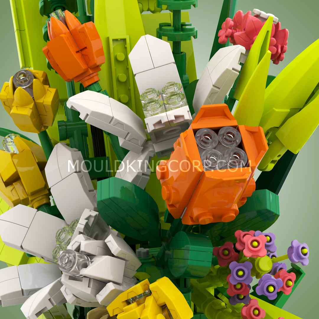 Mould King 24124 Spring Whisper Bouquet Floral Building Set | 1,040 Pcs