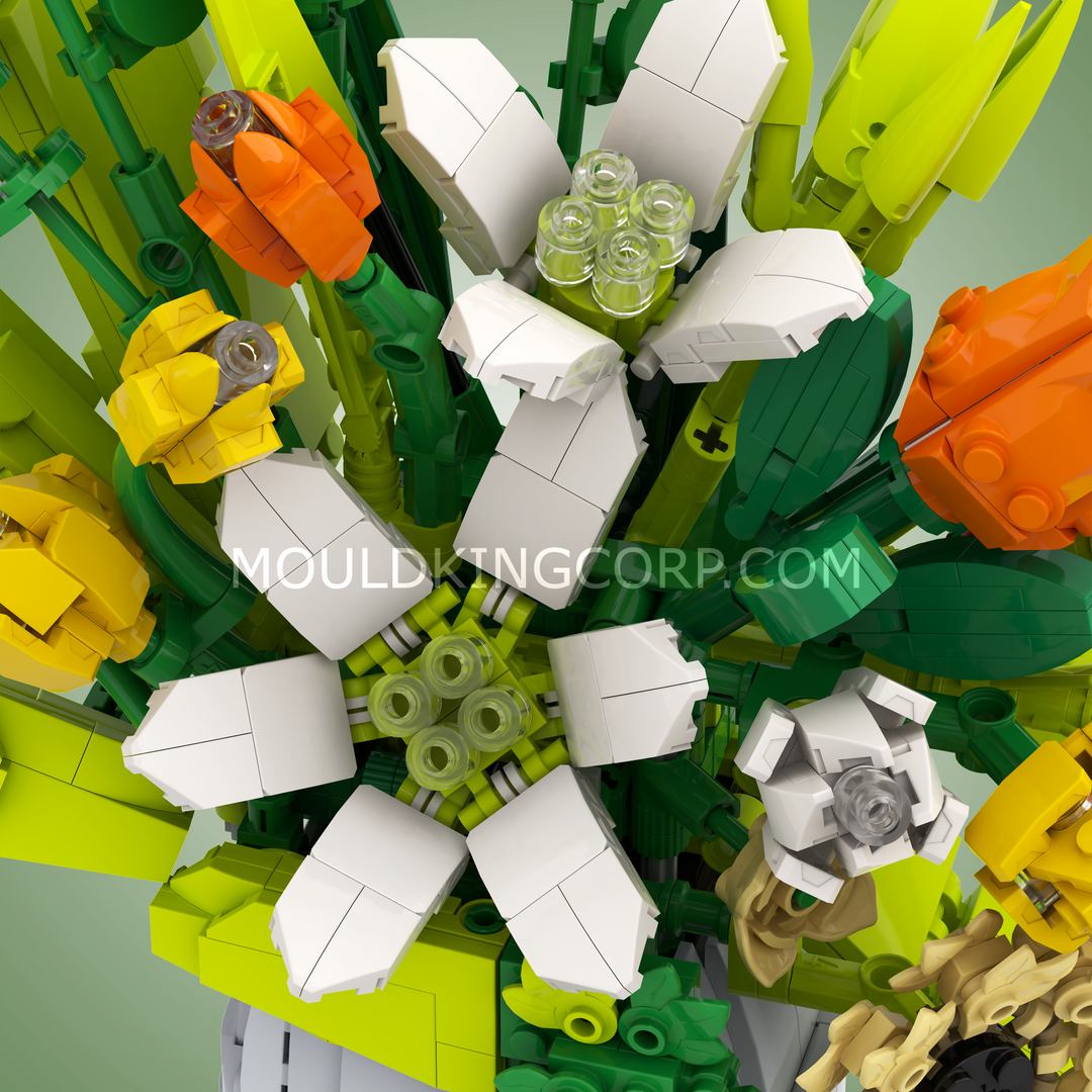 Mould King 24124 Spring Whisper Bouquet Floral Building Set | 1,040 Pcs
