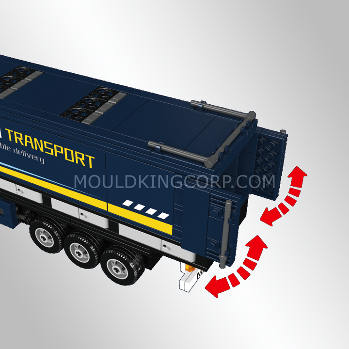 Mould King 24125 Container Freight Truck Building Set | 972 Pcs