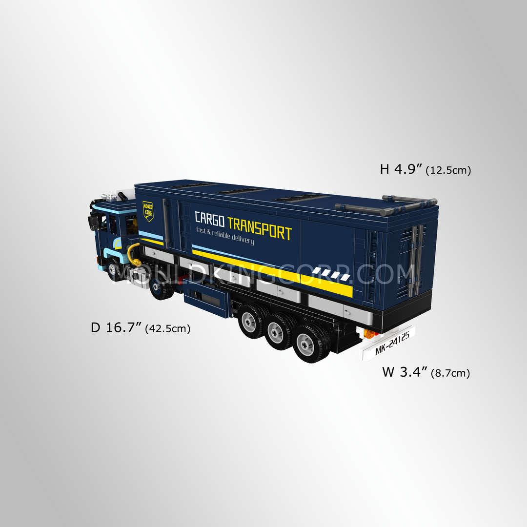 Mould King 24125 Container Freight Truck Building Set | 972 Pcs