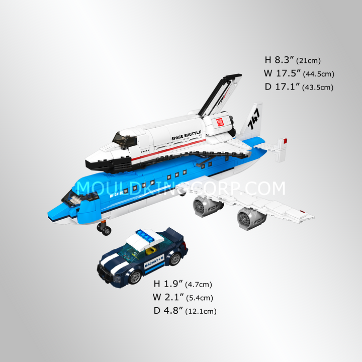 Mould King 24126 Space Shuttle Carrier Jet 3-in-1 Building Set | 1,279 Pcs
