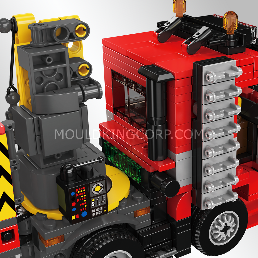 Mould King 24132 Roadside Rescue Flatbed Recovery Truck Building Set | 939 Pcs