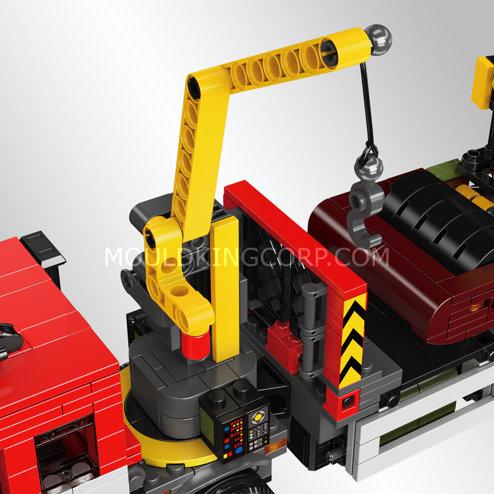 Mould King 24132 Roadside Rescue Flatbed Recovery Truck Building Set | 939 Pcs