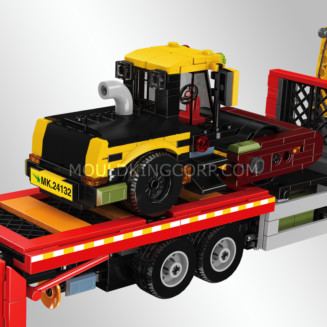 Mould King 24132 Roadside Rescue Flatbed Recovery Truck Building Set | 939 Pcs