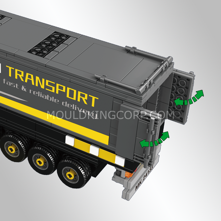 Mould King 24133 Semi Truck & Container Trailer Building Set | 1,340 Pcs