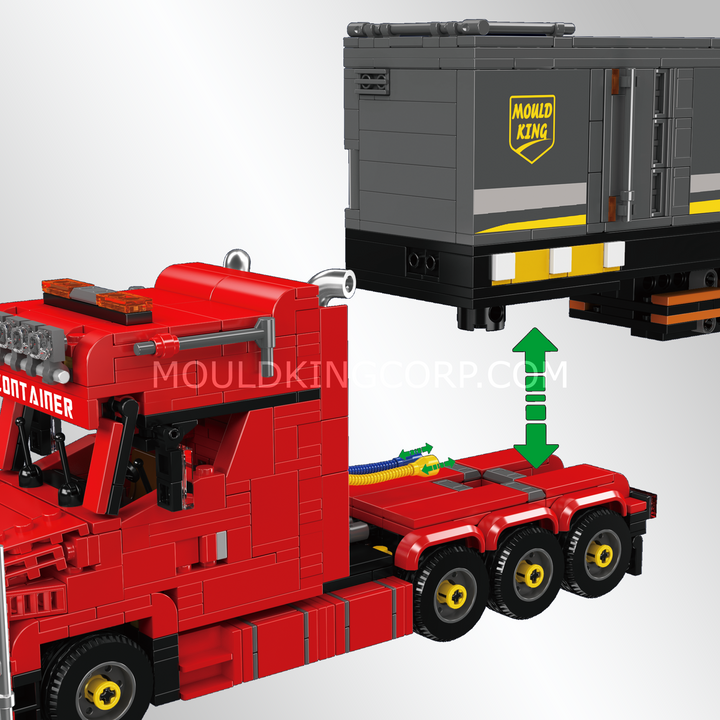 Mould King 24133 Semi Truck & Container Trailer Building Set | 1,340 Pcs