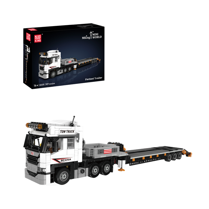 Mould King 24135 Low-Loader Flatbed Tow Truck Building Set | 927 Pcs