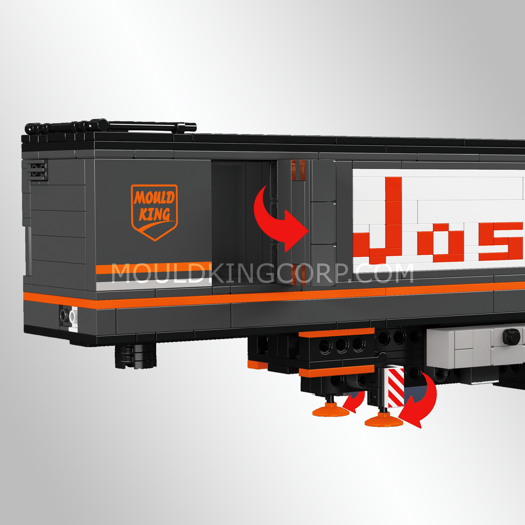 Mould King 24137 K100 Cab-Over Truck & Container Trailer Building Set | 1,397 Pcs