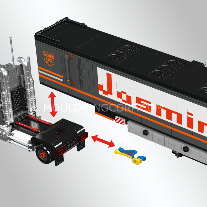 Mould King 24137 K100 Cab-Over Truck & Container Trailer Building Set | 1,397 Pcs
