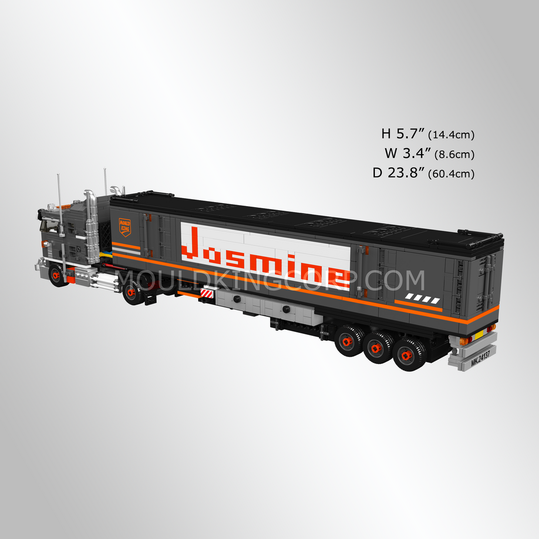 Mould King 24137 K100 Cab-Over Truck & Container Trailer Building Set | 1,397 Pcs