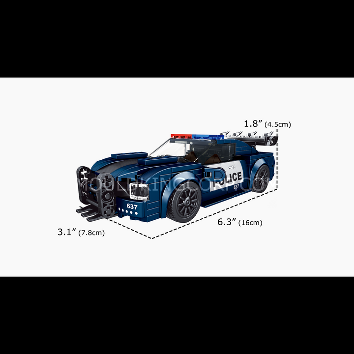 Mould King 27002 The Barricade Police Mini Sports Car Building Set | 356 PCS
