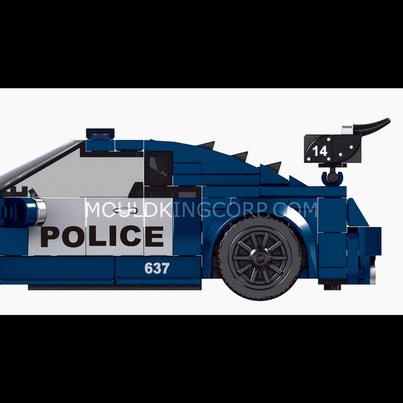 Mould King 27002 The Barricade Police Mini Sports Car Building Set | 356 PCS