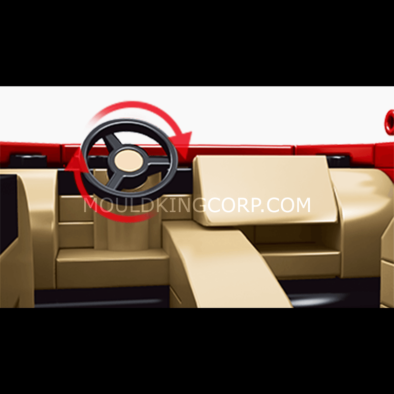 Mould King Testarossa Supercar 27012 – Baustein-Set Mit Vitrine