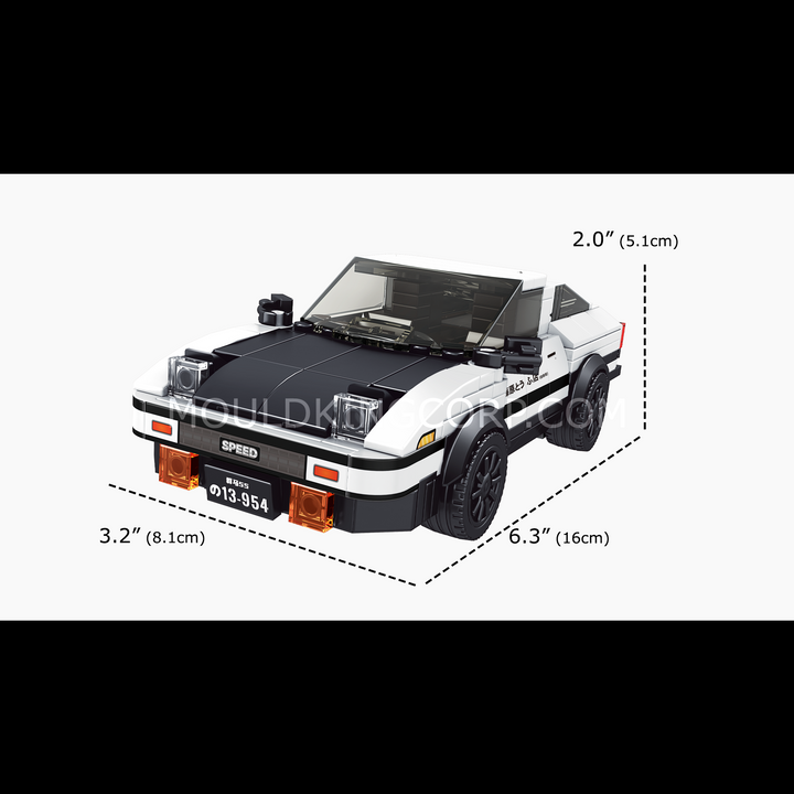 デュークモン　bx-187 Mould King 27016 AE86 Initial-D Mini Sports Car Building Set