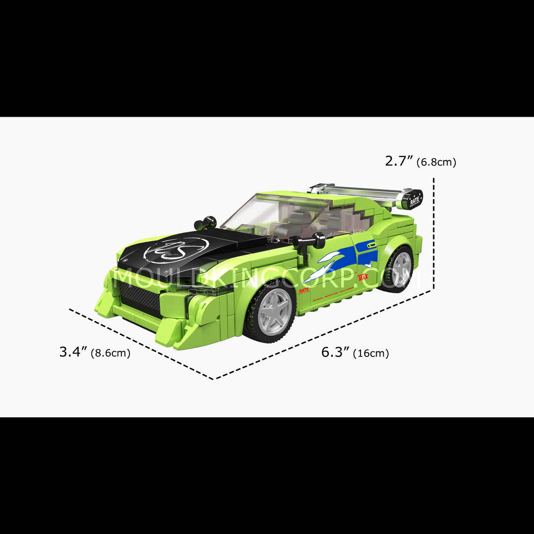 Mould King 27033S Eclipse GS Green Model Car Building Set