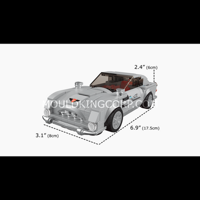 Mould King 27050 Silver Martin 007 Supercar Bouwset | 348 stuks